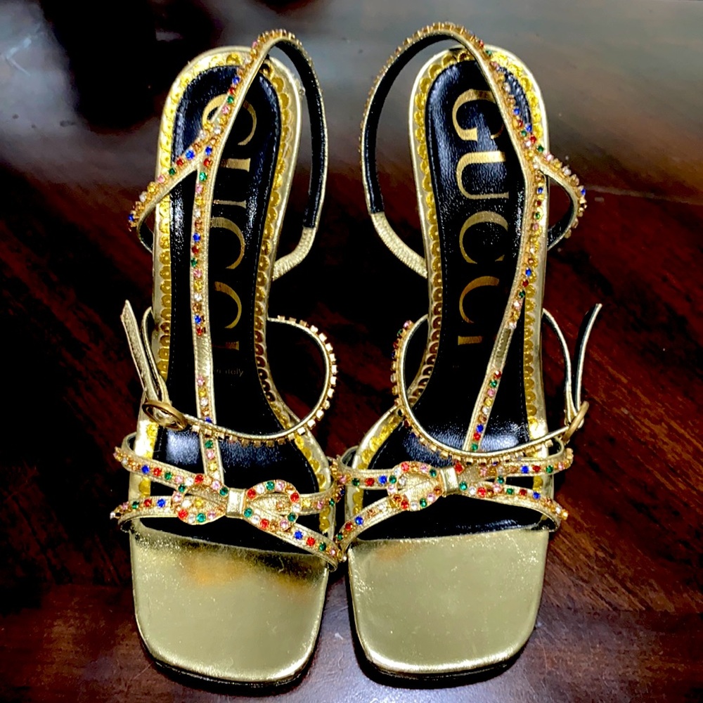 Gucci Carmen Crystal-Embellished Sandals